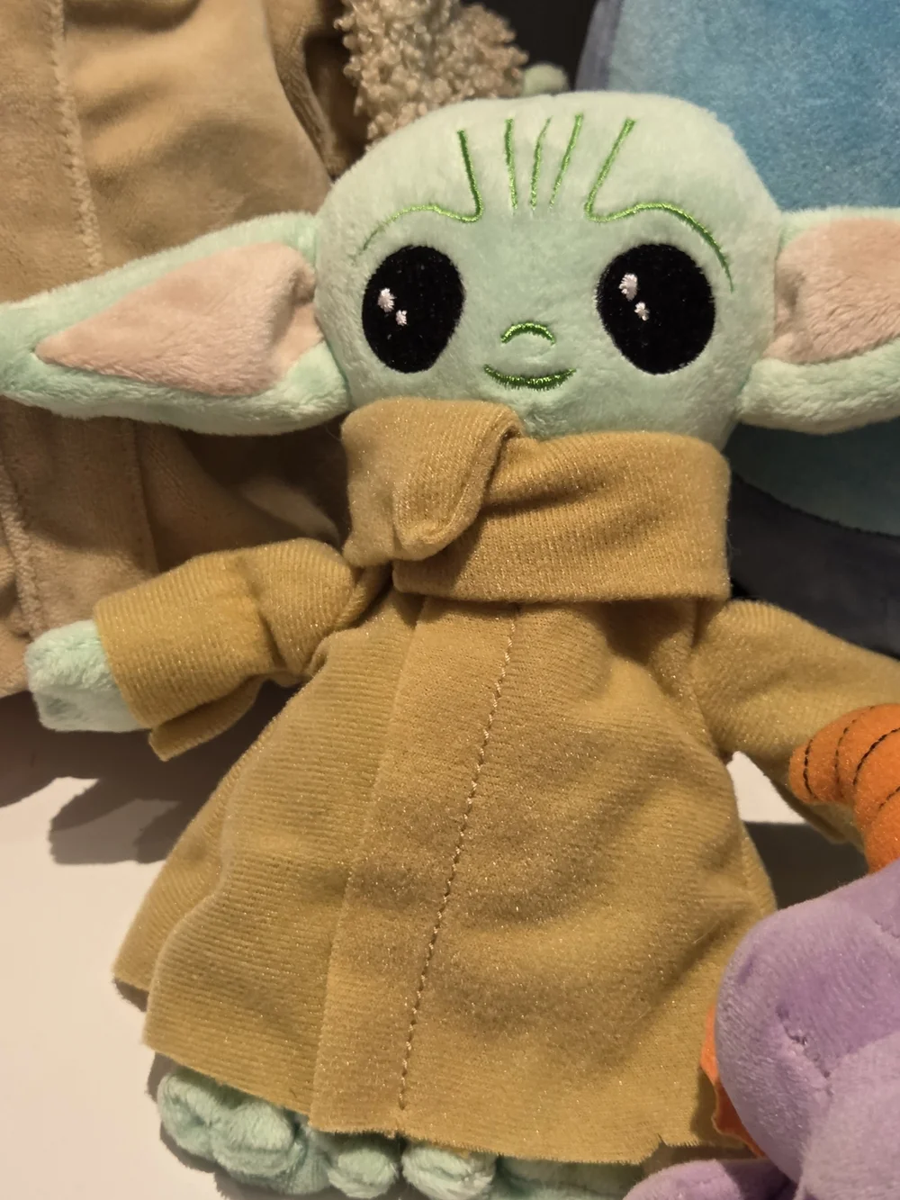 Lot Of 7 Disney Stuffy Squishmallow Wishable Baby Yoda Stich Figment Moana Leia